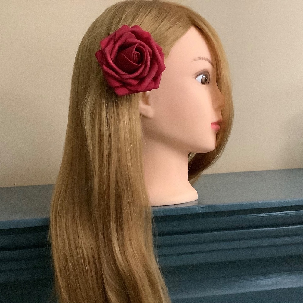 Medium rose french barrette…custom made